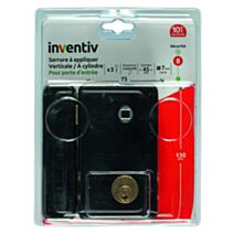 Serrure en applique verticale 75x130mm, ouverture gauche - INVENTIV