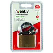 Cadenas + 2 Clés Laiton 50mm - INVENTIV