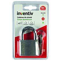 Cadenas + 2 Clés Aluminium 50mm - INVENTIV
