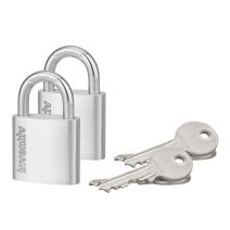 2 Cadenas + 2 Clés Aluminium 30mm - INVENTIV