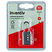 Cadenas à 3 Codes Aluminium 20mm - INVENTIV