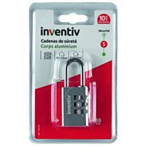 Cadenas à 3 Codes Corps Aluminium 30mm - INVENTIV
