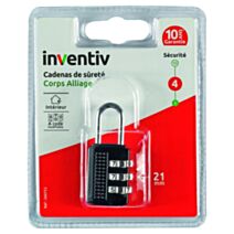 Cadenas à 3 Codes Plastique 21mm - INVENTIV