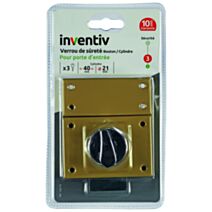 Verrou de sûreté porte d'entrée cylindre ∅21mm L.40mm - INVENTIV