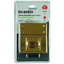 Verrou de sûreté porte d'entrée double cylindre ∅21mm L.40mm - INVENTIV