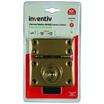 Verrou haute sécurité porte d'entrée double cylindre Ø23xL.50mm - INVENTIV
