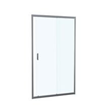 Porte douche coulissante 2 volets verre transparent 120cm chromé - INVENTIV