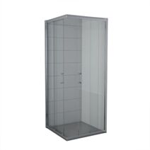 Accès angle droit verre transparent 90cm chromé brillant - INVENTIV