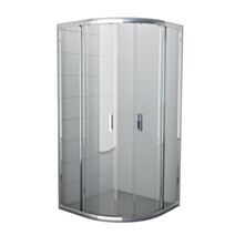 Accès angle quart de cercle verre transparent 80cm chromé brillant - INVENTIV