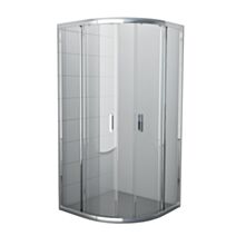 Accès angle quart de cercle verre transparent 90cm chromé brillant - INVENTIV