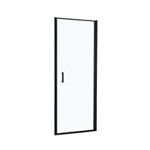 Porte douche pivotante verre transparent 90cm noir mat - INVENTIV