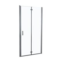 Porte douche pliante verre transparent 80cm chromé - INVENTIV