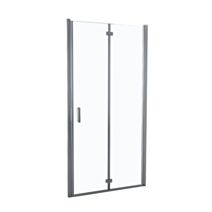 Porte douche pliante verre transparent 90cm chromé - INVENTIV
