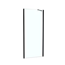 Retour fixe douche à associer verre transparent 90cm noir mat - INVENTIV