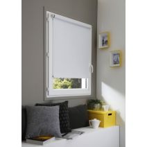 Store enrouleur occultant sans perçage blanc 40x160cm - INVENTIV