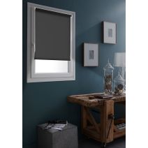 Store enrouleur occultant sans perçage gris foncé 45x160cm - INVENTIV
