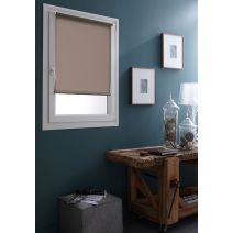 Store enrouleur tamisant sans perçage taupe 55x160cm - INVENTIV