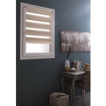Store enrouleur Jour/Nuit sans perçage taupe 55x160cm - INVENTIV