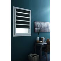 Store enrouleur Jour/Nuit sans perçage gris foncé 40x160cm - INVENTIV