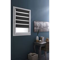 Store enrouleur Jour/Nuit sans perçage gris foncé 45x160cm - INVENTIV