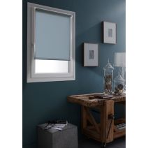 Store enrouleur occultant sans perçage Bleu gris 60x250cm - INVENTIV