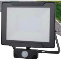 Projecteur extérieur LED détection Héra 50W 3500lm noir - INVENTIV
