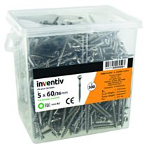 500 vis étoile Inox pour terrasse bois A2 5x60mm - INVENTIV