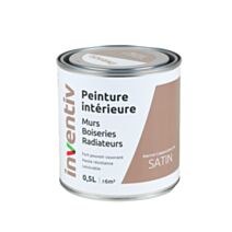 Peinture Murs Boiseries Radiateurs satin 0,5L marron cappucino 4 - INVENTIV