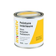 Peinture Murs Boiseries Radiateurs satin 0,5L jaune safran 4 - INVENTIV