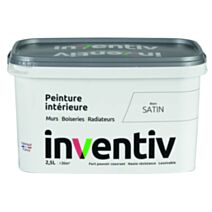 Peinture Murs Boiseries Radiateurs satin 2,5L Blanc - INVENTIV