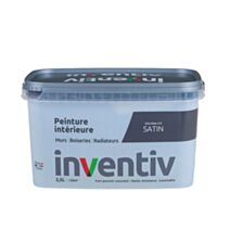 Peinture Murs Boiseries Radiateurs satin 2,5L Gris hiver 2 - INVENTIV