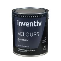 Peinture haute résistance & dépolluante Velours 2L Anthracite GH2 - INVENTIV