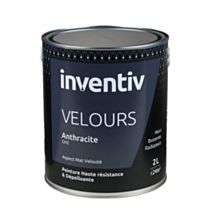 Peinture haute résistance & dépolluante Velours 2L Anthracite GH2 - INVENTIV