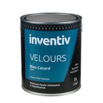 Peinture haute résistance & dépolluante Velours Bleu canard BM8 2L - INVENTIV