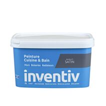 Peinture Cuisine&bain Gris zinc 3 satin 2L - INVENTIV
