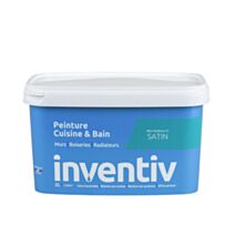Peinture Cuisine&bain Bleu maldives 4 Satin 2L - INVENTIV