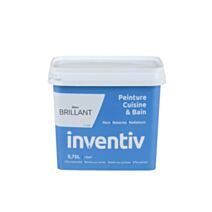 Peinture Cuisine&bain brillant 0,75L blanc - INVENTIV