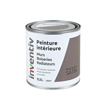 Peinture Murs Boiseries Radiateurs satin 0,5L Marron taupe 3 - INVENTIV