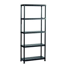 Etagère 5 tablettes 176 x 75 x 32 cm noir - INVENTIV