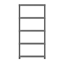 Etagère résine 5 tablettes 182 x 90 x 40 cm noir - INVENTIV