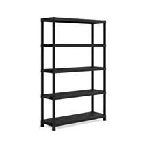 Etagère 5 tablettes 187 x 120 x 40 cm noir - INVENTIV