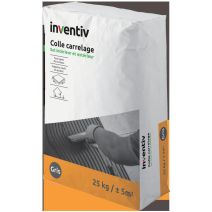 Colle carrelage sol intérieur & extérieur C2 25kg gris - INVENTIV