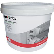 Colle carrelage en pâte murs intérieurs D2 blanc 25kg - INVENTIV