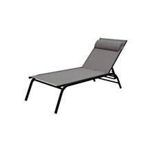 Bain de soleil Altea alu/textilène taupe 194xP.59,5xH.35cm - INVENTIV