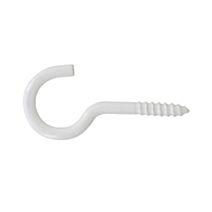 4 crochets à vis acier plastifié 5x50 - INVENTIV