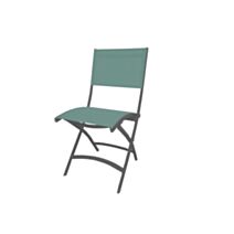 Chaise pliante aluminium Pop vert Amande 46x60x89cm - INVENTIV