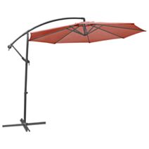 Parasol déporté Alto3 Ø3m brique - INVENTIV
