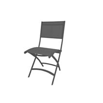 Chaise pliante Pop alu/tixline 46x60x89cm anthracite - INVENTIV
