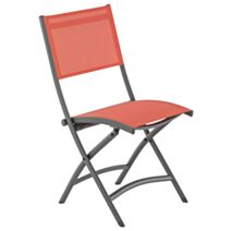 Chaise pliante Pop Alu + Tixline 46x60x89cm Brique - INVENTIV