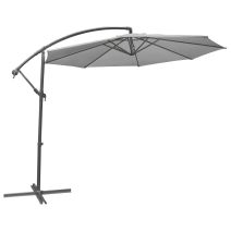 Parasol déporté Alto3 Ø3m gris - INVENTIV